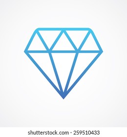 Diamond icon in line style