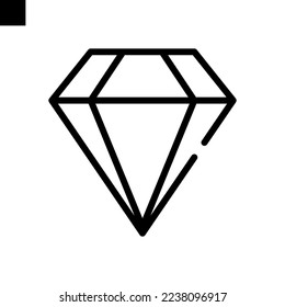diamond icon line style vector