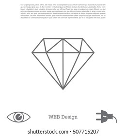 Diamond Icon line Vector.
