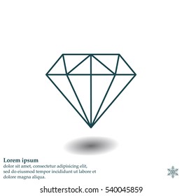 Diamond Icon line Vector.