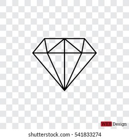 Diamond Icon line Vector.