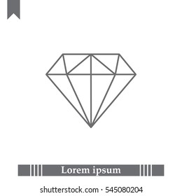 Diamond Icon line Vector.