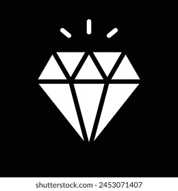 diamond icon linear, vector illustration 
