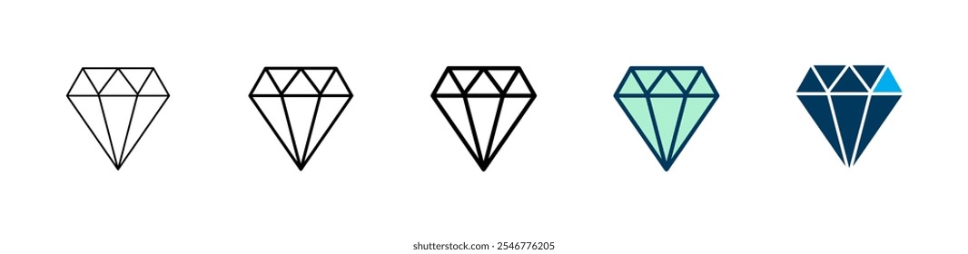 Diseño del logotipo del icono del diamante. signo y símbolo de las gemas del diamante
