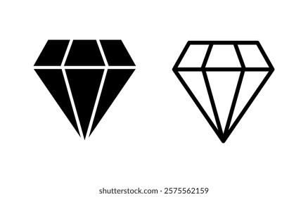 Diamond icon logo design. diamond gems sign and symbol