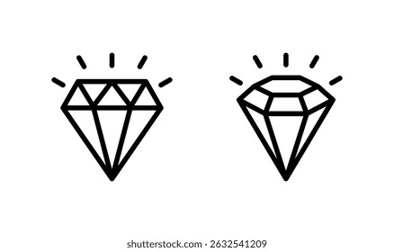 Diamond icon logo design. diamond gems sign and symbol