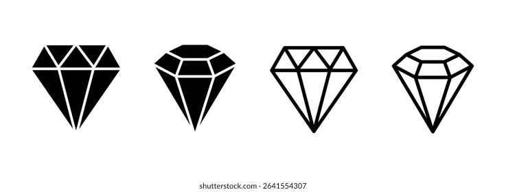 Diamond icon logo design. diamond gems sign and symbol