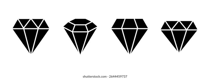 Design des Diamant-Logos. Diamant Edelsteine Zeichen und Symbol