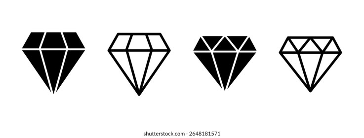 Design des Diamant-Logos. Diamant Edelsteine Zeichen und Symbol