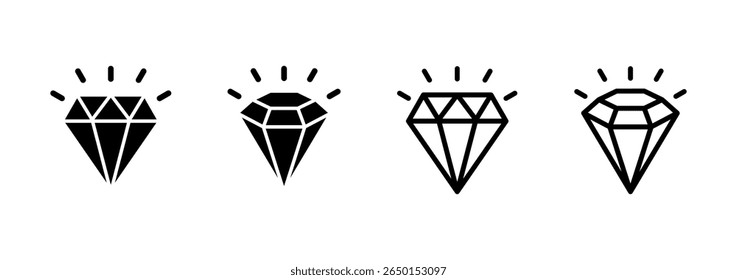 Design des Diamant-Logos. Diamant Edelsteine Zeichen und Symbol
