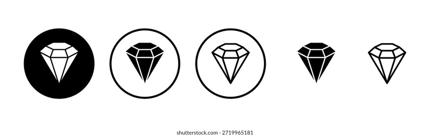 ícone de diamante logotipo design. diamante gemas sinal e símbolo