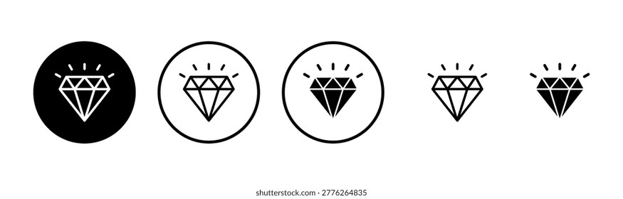 Diamond icon logo design. diamond gems sign and symbol