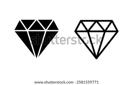 Diamond icon logo design. diamond gems sign and symbol