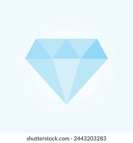 Diamond icon logo design in light blue background. EPS 10 vector template. 