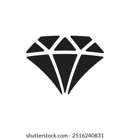 Diamond icon logo design silhouette illustration isolated