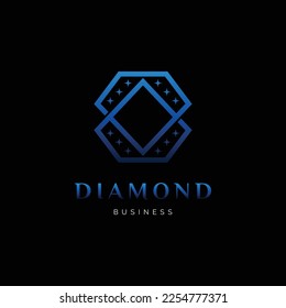 Plantilla de diseño de logotipo de icono de diamantes