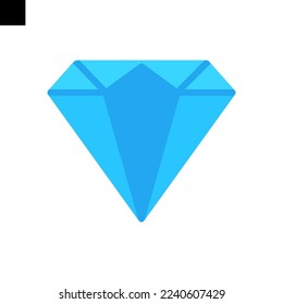 logotipo de icono de diamante estilo plano