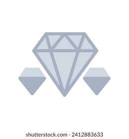 diamond icon or logo illustration style. Icons ecommerce.