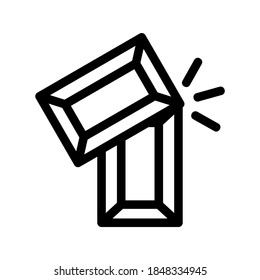 icono de diamante o logotipo símbolo de señalización aislado ilustración vectorial - iconos vectoriales de estilo negro de alta calidad
