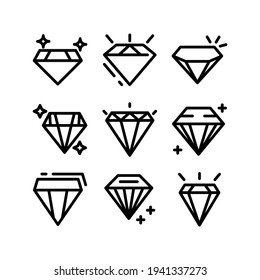 diamond icon or logo isolated sign symbol vector illustration - Collection of high quality black style vector icons
