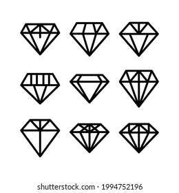 diamond icon or logo isolated sign symbol vector illustration - Collection of high quality black style vector icons
