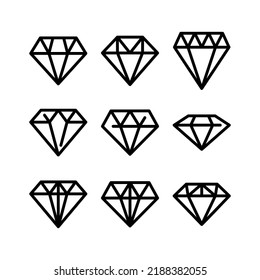 diamond icon or logo isolated sign symbol vector illustration - Collection of high quality black style vector icons
