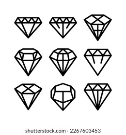 diamond icon or logo isolated sign symbol vector illustration - high quality black style vector icons
