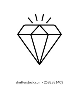 Diamond icon logo sign set vector outline