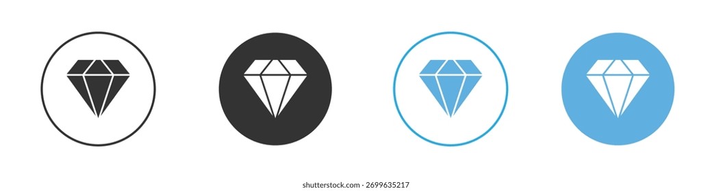 Diamant-Symbol Logo Template Design-Set