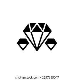 Diamond icon or logo vector black color