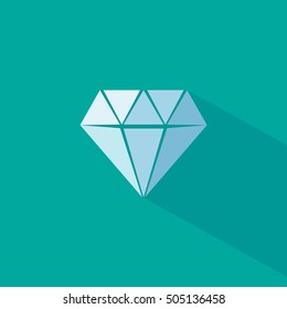 Diamond icon with long shadow