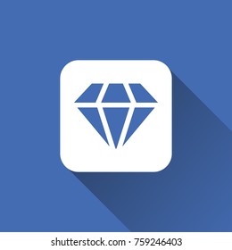 diamond icon with long shadow