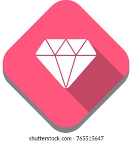 diamond icon with long shadow