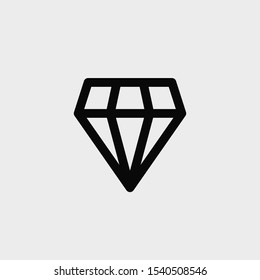 Diamond icon. New trendy diamond vector illustration symbol.