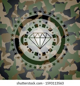 diamond icon on camouflage pattern