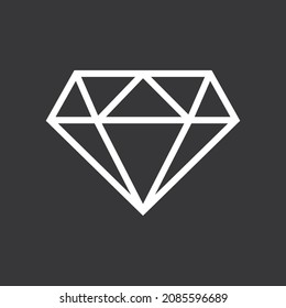 Diamond icon on grey background