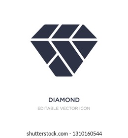 diamond icon on white background. Simple element illustration from Fashion concept. diamond icon symbol design.