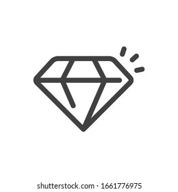 Icono de diamante sobre fondo blanco