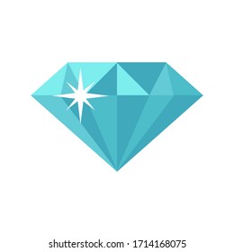 Icono de diamante sobre fondo blanco. Vacaciones de viaje, aventuras, fiestas de verano. Ilustración EPS 10.