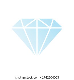 Icono de diamante sobre fondo blanco