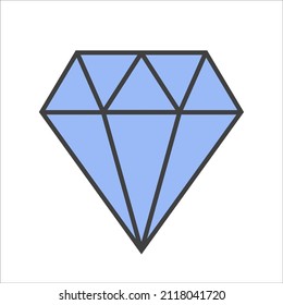 diamond icon on white background. valentine's day gift