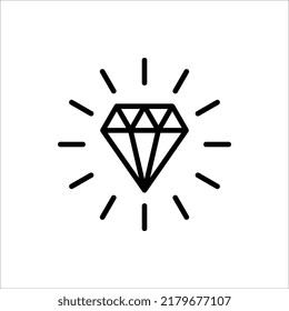 diamond icon on white background