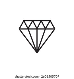 Diamond icon on white background, eps10,  Stock vector illustration