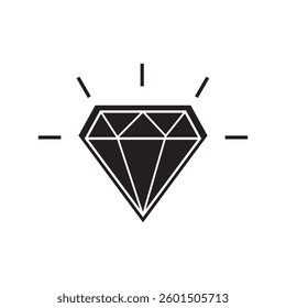 Diamond icon on white background, eps10,  Stock vector illustration