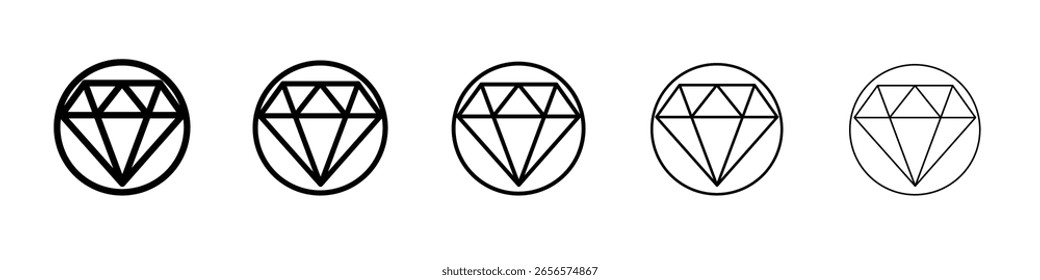 Diamant-Symbol, Umriss, einfache Illustration, einzeln