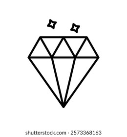 Diamond icon Outline thin set