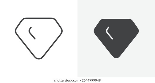Diamond icon Outline vector sign