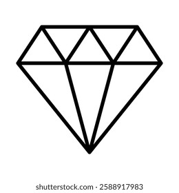 diamond icon Outline vector symbol sign