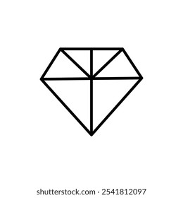 Diamant-Symbol Umrissvektor für Web-UI