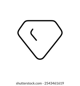 Diamant-Symbol Umrissvektor für Web-UI